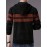 Men's Striped Drawstring Hooded Teddy Lined Full Zip Up Cardigan - Perfect for Fall and Winter Casual Wear